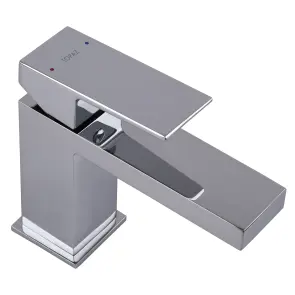 Смеситель для умывальника TOPAZ ODISS TO 18401-H61B Квадро cartridge D35, шланги 55см №5