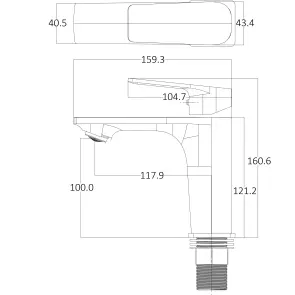 Змішувач для умивальника Globus Lux BONN GLB-0401 №8