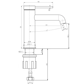 Смеситель для умывальника TOPAZ LOFT TLF 32201-H75-C №7