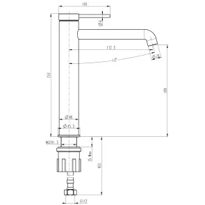 Смеситель для умывальника TOPAZ LOFT TLF 32203-H75-C №7