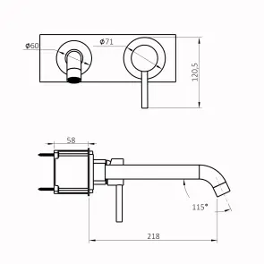 Змішувач для умивальника Globus Lux LAZER Pro GLPR-204-00-SMART №9