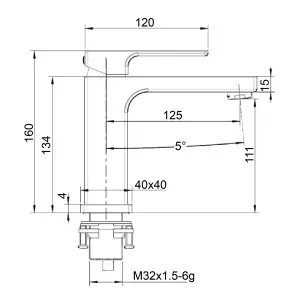 Смеситель для умывальника Globus Lux PIANO GLPN-0401 №7