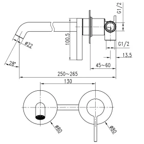 Смеситель для умывальника TOPAZ MODERNO TMD-33235-H78A №7