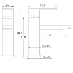Змішувач для умивальника Globus Lux KUBUS SKU-101 №6