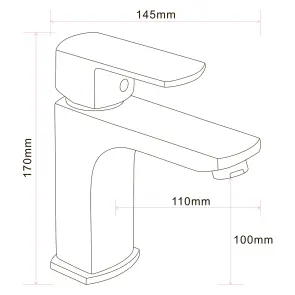 Змішувач для умивальника Globus Lux ALFA GLAL-0401 №8