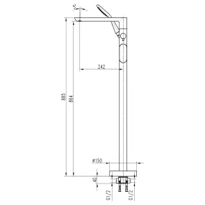 Смеситель для ванны TOPAZ BARTS TB 07113R-H36 №9