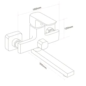 Змішувач для ванни Globus Lux ALFA GLAL-0102N №8