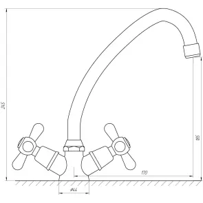Смеситель для кухни Globus Lux GB-SHARM-0104-00-WH без шлангов №4