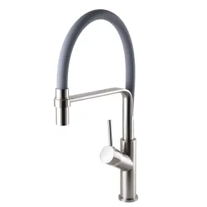 Змішувач для кухні Globus Lux DENVER Flex GDF-32-08-02 Сталь-Сірий Гофровилив, латунь №5