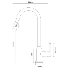 Змішувач для кухні EcoMIX Stella STL-2031-GP №8