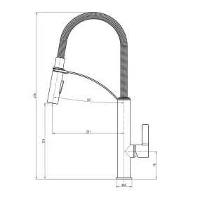 Смеситель для кухни TOPAZ MODERNO TMD 8818-H23-BL №8