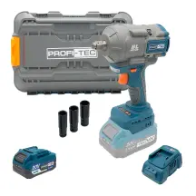 Аккумуляторный гайковерт PROFI TEC PTW1003 (1×PT2040VX (4.0 Ач), зарядное устройство, кейс)