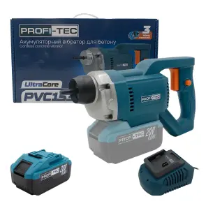 Аккумуляторный вибратор для бетона PROFI-TEC PCV1535 (1×PT2080EP (8.0 Ач), зарядное устройство) №16