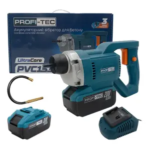 Аккумуляторный вибратор для бетона PROFI-TEC PCV1535 (1×PT2080EP (8.0 Ач), зарядное устройство) №32