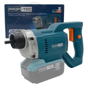 Аккумуляторный вибратор для бетона PROFI-TEC PCV1535 (без аккумулятора и зарядного устройства) №1