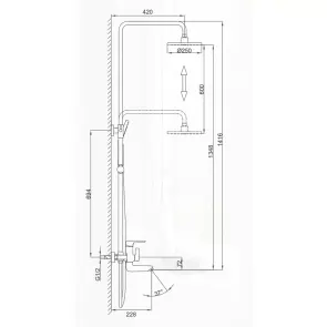 Душова система Frap F2417-6, вилив, лійка 3-функції №6