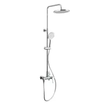 Душевая система FRAP F2488 с поворотным изливом, 3 функции, латунь, хром