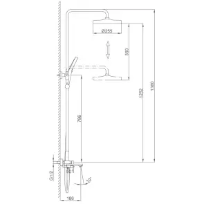 Душевая система FRAP F2488 с поворотным изливом, 3 функции, латунь, хром №5