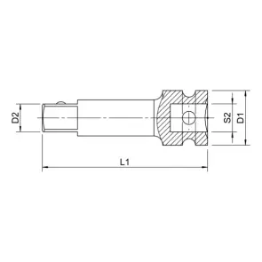Удлинитель для головок ударных торцевых WURTH 1/2IN L150MM №2