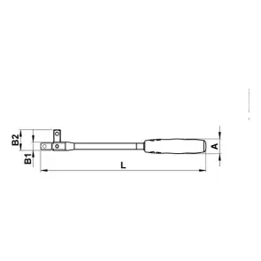 Вороток с шарниром 1/2", 490 mm №2