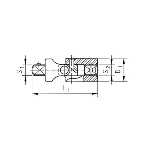 Карданный шарнир 1/4" 33 мм №2