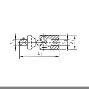 Шарнір карданний Wurth 3/8" 55 мм №2