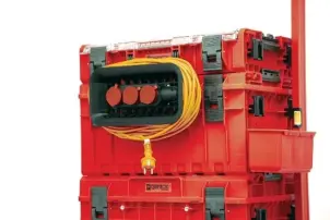 Тримач кабелів QBRICK SYSTEM CUSTOM CABLE WINDER WITH ELECTRICAL STRIP з розетками (кабель у комплект не входить) (333х197х92мм) №3