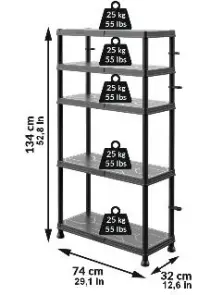 Система стелажів QBRICK SYSTEM REGULAR Mix 74/32см, 5 полок, 100кг (5901238263296) №3
