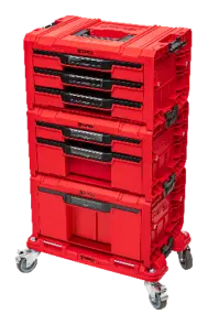 Набір ящиків QBRICK SYSTEM PRO RED DRAWER WORKSHOP SET 6, 2.0 RED ULTRA HD CUSTOM мобільна шафа (525x345x885мм) (5901238260370) №1