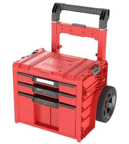 Ящик для інструментів на колесах, 20", 520x440x660, SYSTEM PRO Cart Plus Drawer 3 Red, SKRWQCP2PD3CZEPG001, QBRICK №1