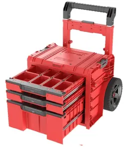 Ящик для інструментів на колесах, 20", 520x440x660, SYSTEM PRO Cart Plus Drawer 3 Red, SKRWQCP2PD3CZEPG001, QBRICK №2