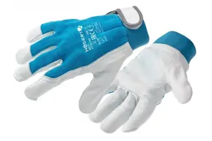 Рукавички робочі Hoegert ROTT HT5K733-10 шкіряні сині, 10 №1