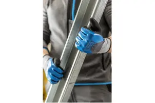 Перчатки рабочие Hoegert FILS HT5K764-9 с вспененным нитрилом 3/4 голубые, 9 №3
