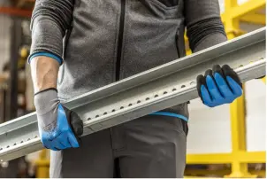Рукавички робочі Hoegert FILS HT5K764-11 з спіненим нітрилом 3/4 блакитні, 11 №2