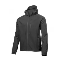 Куртка Hoegert DITTER HT5K260-M з капюшоном SoftShell 96% поліестер/4% еластан чорна, M (50)