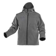 Куртка Hoegert INN HT5K254-S з капюшоном SoftShell 94% поліестер/6% еластан графіт, S (48)