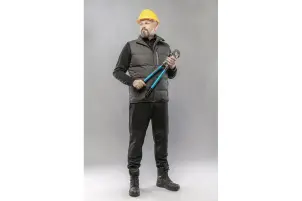 Куртка спортивна/робоча Hoegert BREND HT5K438-S 65% бавовна/35% поліестер чорна, S (48) №5