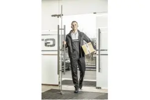 Куртка робоча Hoegert FABIAN HT5K307-L 65% поліестер/35% бавовна темно-сіра, L (52) №4
