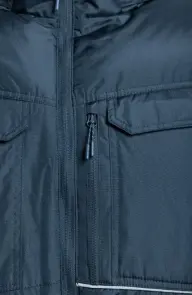 Куртка Hoegert LEON HT5K926-XL утеплена з капюшоном 100% поліестер темно-синя, XL (54) №5