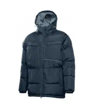 Куртка Hoegert LEON HT5K926-2XL утеплена з капюшоном 100% поліестер темно-синя, 2XL (56)