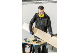 Кофта робоча Hoegert THEO HT5K903-L з капюшоном 65% бавовна/35% поліестер чорна, L (52) №3