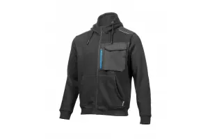 Кофта робоча Hoegert THEO HT5K903-3XL з капюшоном 65% бавовна/35% поліестер чорна, 3XL (58) №1
