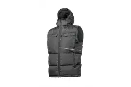 Жилет Hoegert BORGER HT5K920-3XL утепленный с капюшоном 100% полиэстер черный, 3XL (58)
