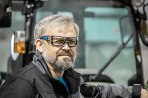 Окуляри захисні Hoegert LOTZEN HT5K010 прозорі лінзи синя оправа, універсальний розмір №2