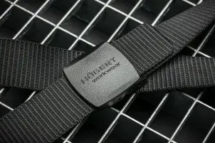 Ремінь Hoegert SOGEL HT5K462 з пластиковою пряжкою 100% поліестер чорний, 120 №2