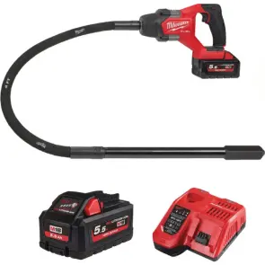 Вібратор занурювальний акумуляторний безщітковий MILWAUKEE, M18 FCVN12-551, 1,2м (зарядний пристрій M12-18 FC, 1 акумулятор М18 №1