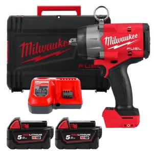 Гайковерт акумуляторний безщітковий 1/2'' MILWAUKEE, M18 FHIW2P12-502X, 1491Нм, з піном (зарядний пристрій M12-18 FC, 2 акумулят №1