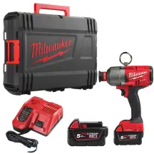Гайковерт аккумуляторный бесщеточный 7/16'' Hex MILWAUKEE, M18 ONEFHIWH716-502X, 1017Нм (зарядное устройство M12-18 FC, 2 аккумулято)
