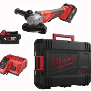 Шлифмашина угловая - болгарка безщеточная аккумуляторная MILWAUKEE, M18 BLSAG125XPD-402X, диаметр 125мм (зарядное устройство М12-18 С, №2