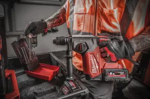 Перфоратор акумуляторний безщітковий SDS-PLUS MILWAUKEE, M18 ONEFHX-0X, 2,5Дж (каркас, патрон FIXTEC 13мм, HDкейс) №16